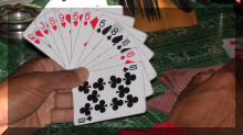 Kartenspiel in der Lodge